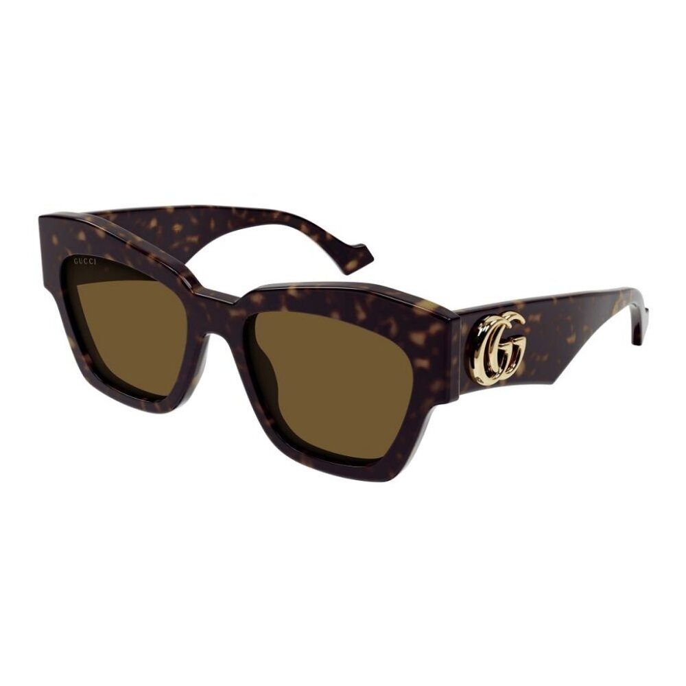 NEW GG1422S 003 GUCCI SUNGLASSES SQUARE WOMEN BROWN EYEWEAR - Picture 2 of 5